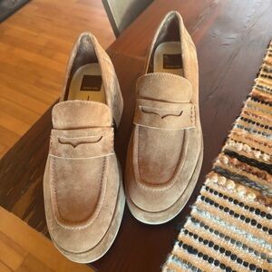 Dolce Vita Tan Platform Shoes with Suede Finish